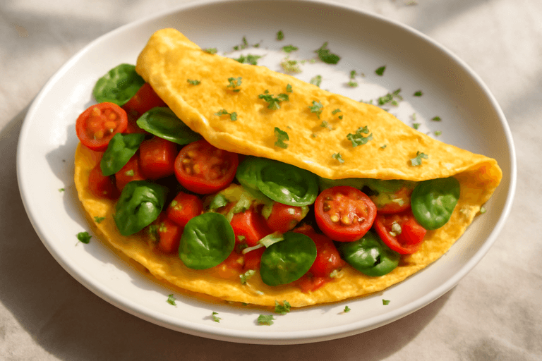 Proteinrik klassisk grönsaksomelett