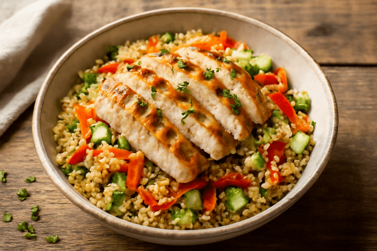 Bowl Clásico de Pollo a la Parrilla con Quinoa y Verduras