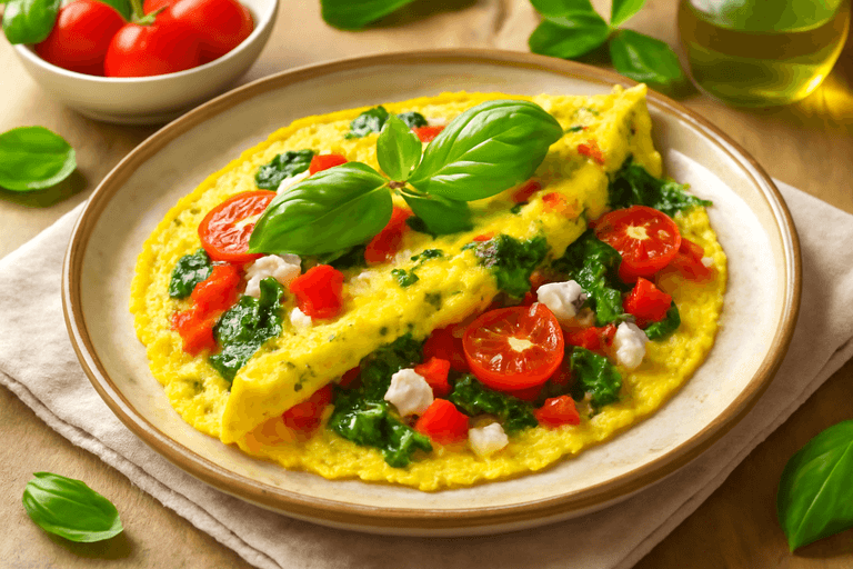 Δροσιστική Ομελέτα Λαχανικών με Φέτα