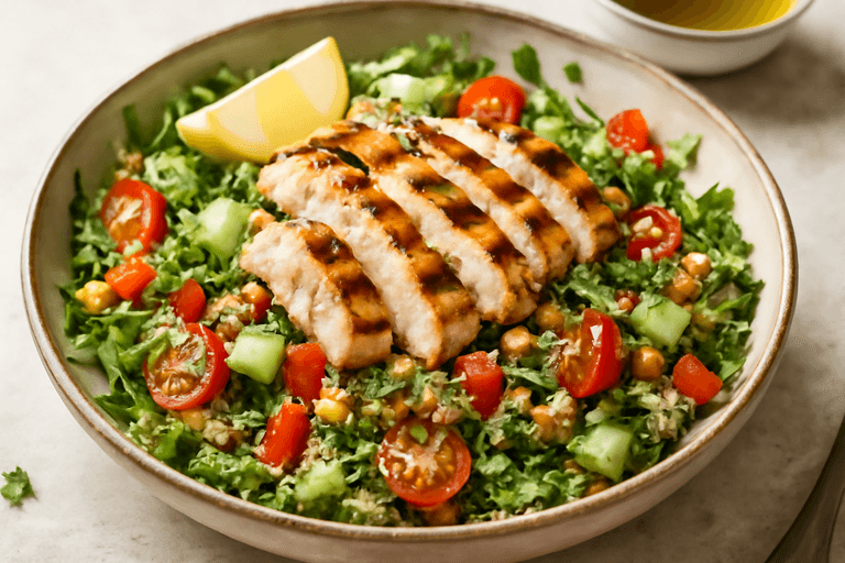 Salade Croquante de Poulet Grillé et Quinoa