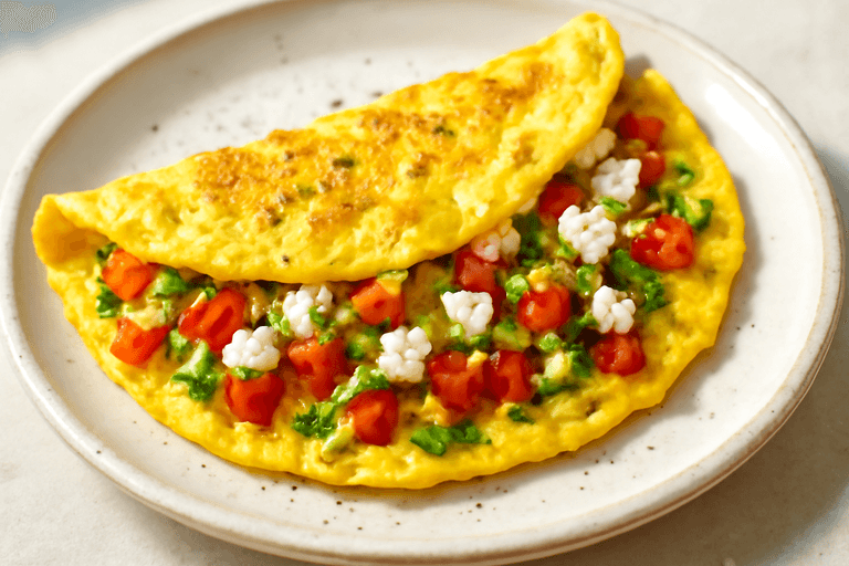 Ελαφριά Ομελέτα με Λαχανικά και Φέτα