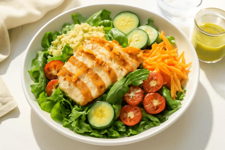 Klassisk Kycklingsallad med Quinoa och Citrusdressing