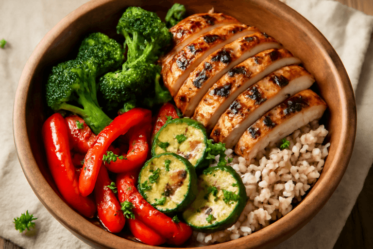 Hearty Grilled Chicken & Veggie Power Bowl