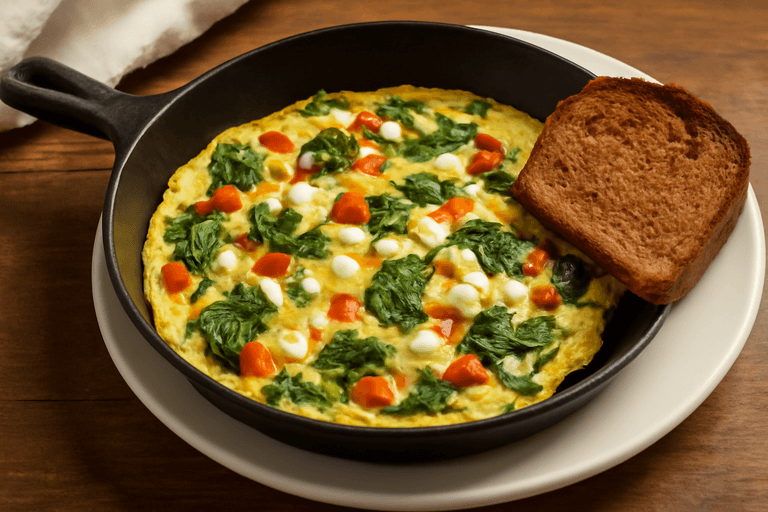 عجة البيض بالخضار الصحية