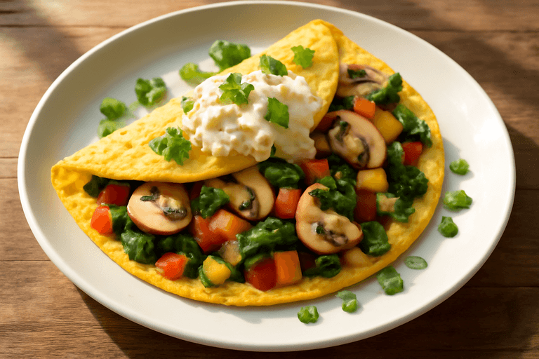 Eiweißreiches Gemüse-Omelett