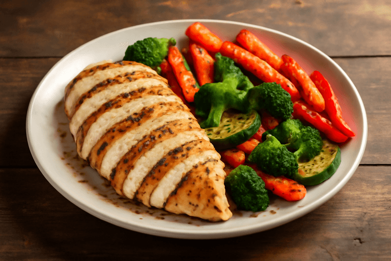 Pieczeń z kurczaka z warzywami i ziołami