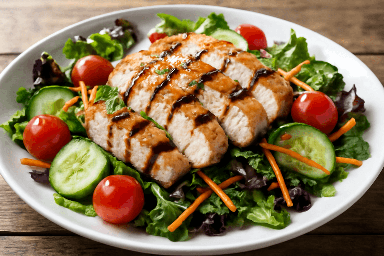 Salade de poulet grillé classique et légère