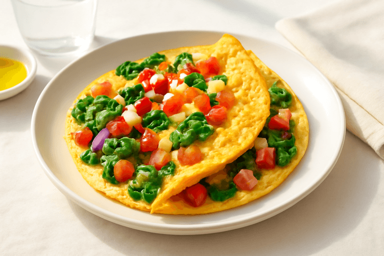 Omelette de verduras energizante