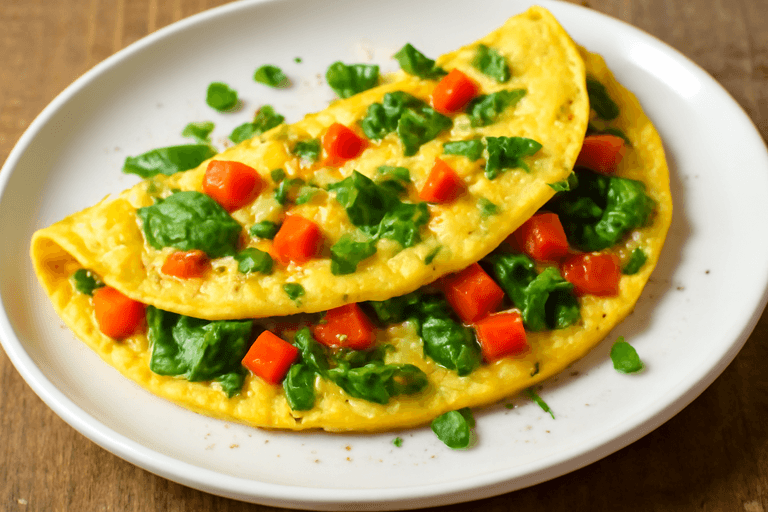 Omeletă clasică sănătoasă cu legume