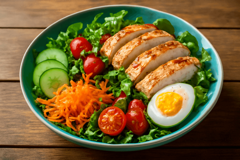 Salată clasică de pui cu legume proaspete