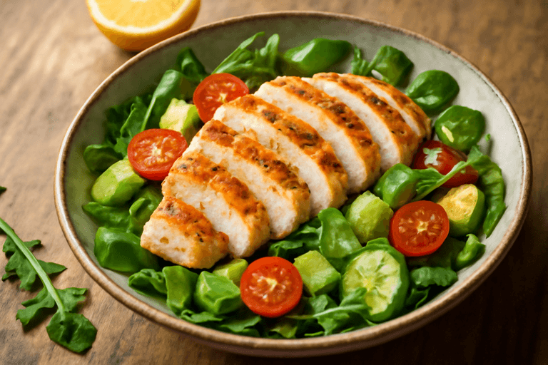 Lekka Sałatka Z Kurczakiem i Awokado