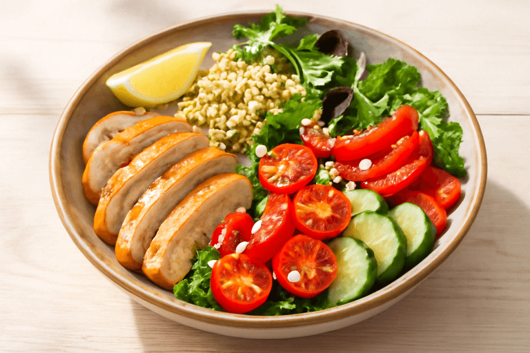 Lean Chicken & Garden Veggie Bowl