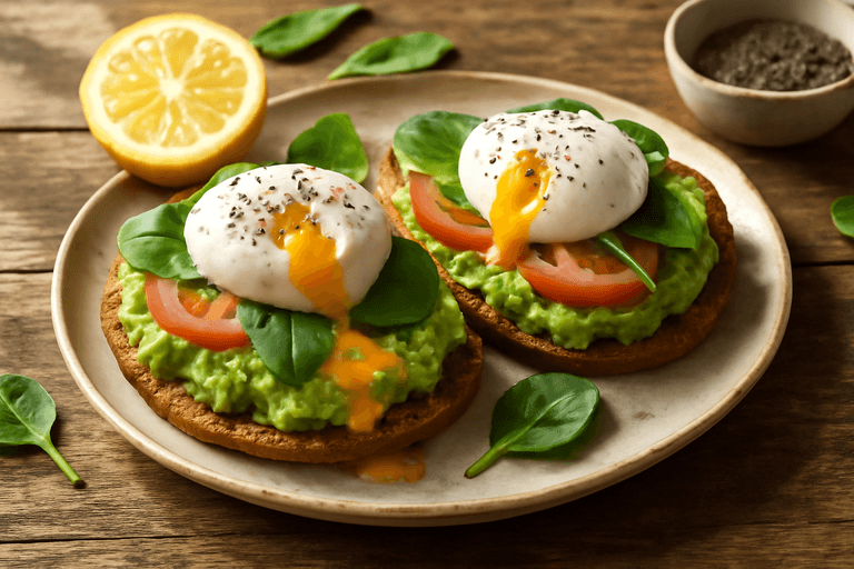 Tostadas Integrales de Aguacate y Huevo Poché