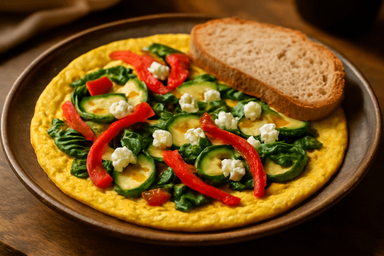 Proteinli Sebzeli Omlet