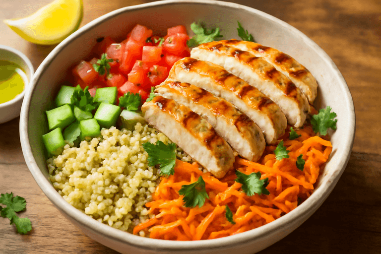 Bowl Clásico de Pollo a la Parrilla y Quinoa