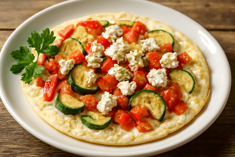 Ομελέτα Πρωτεΐνης με Λαχανικά & Φέτα