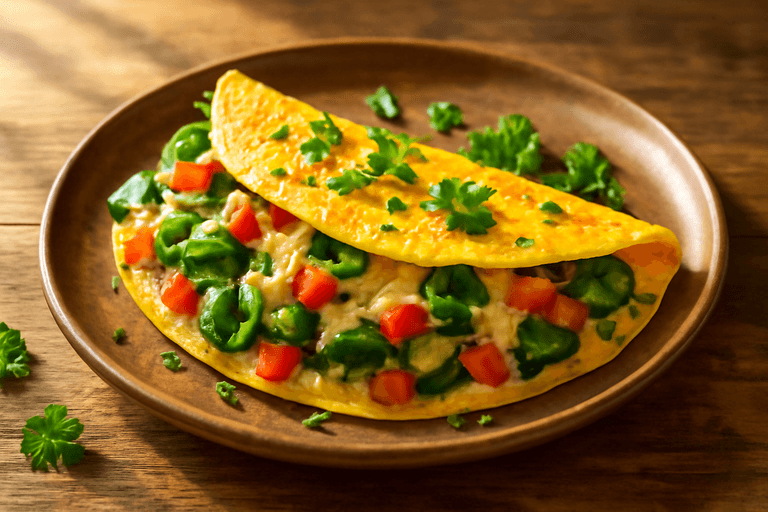 Omelette énergisante aux légumes et fromage