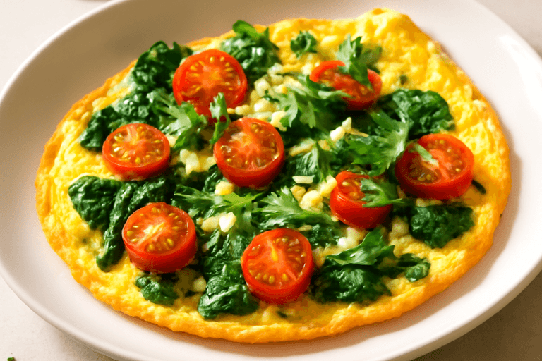 Energiboostande klassisk frukostomelett