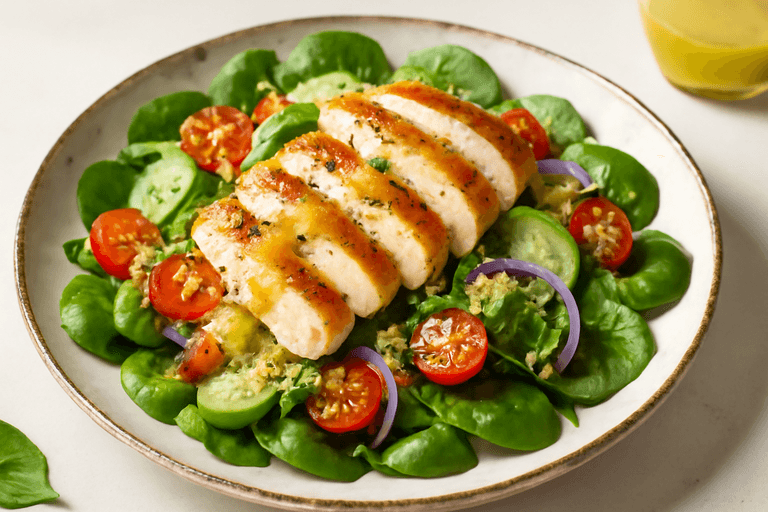 Kycklingsallad med Quinoa och Citron-Dressing