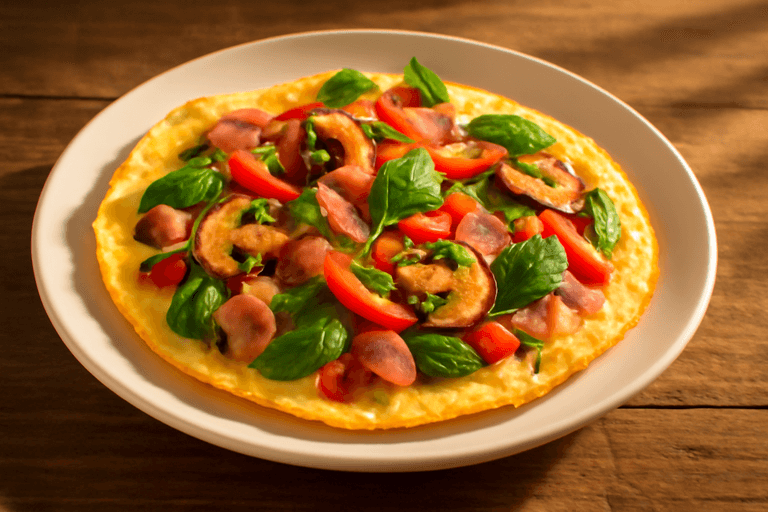 Proteinreicher Gemüse-Omelette-Start