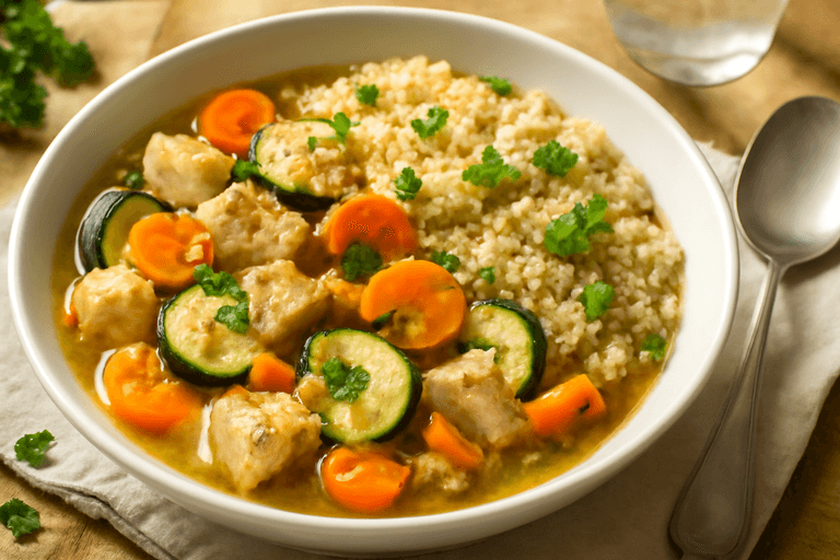 Lätt kycklinggryta med grönsaker och quinoa