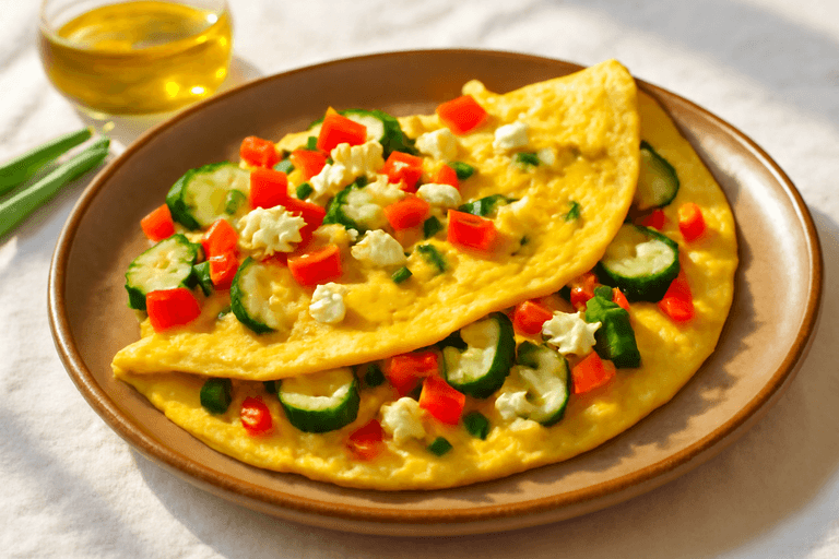 Κλασική Ομελέτα με Λαχανικά & Φέτα για Ενέργεια