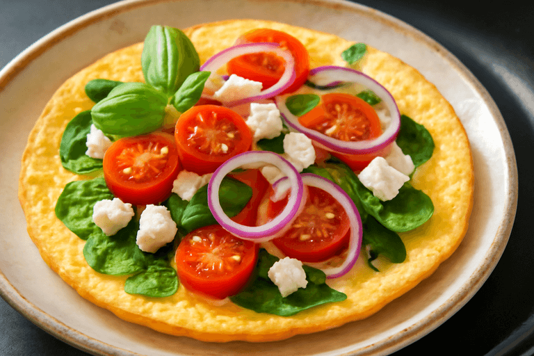 Lätt proteinrik grönsaksomelett