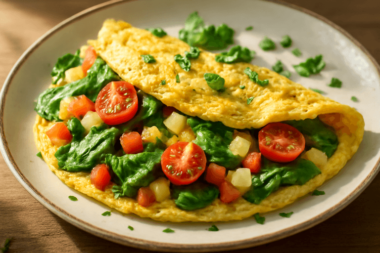 Proteinrik grönsaksomelett för energifylld morgon