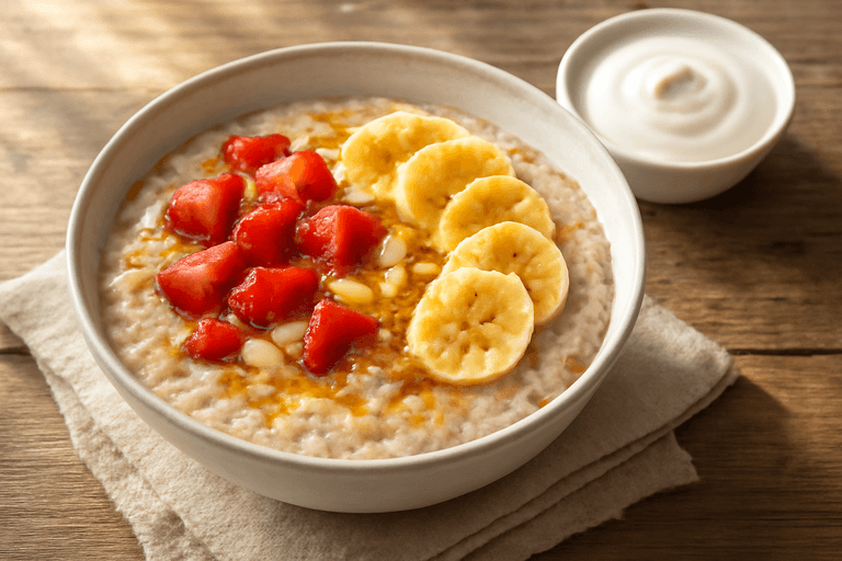 Desayuno Energético de Avena y Frutas