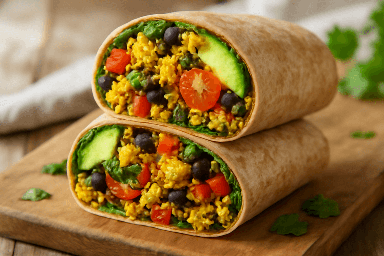 Protein-Powered Vegan Tofu Scramble Burrito