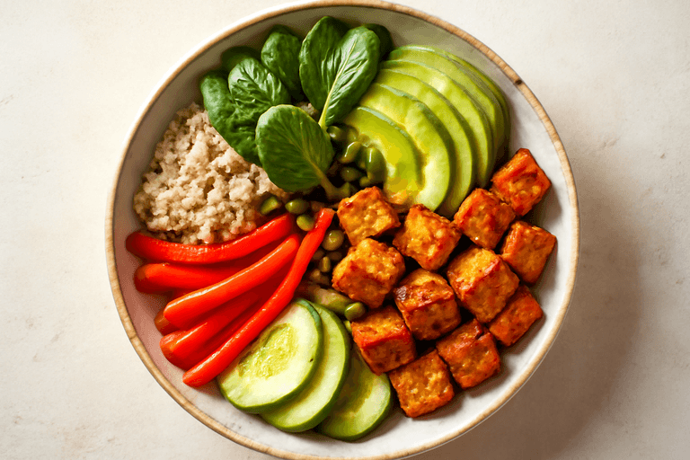 Zielona Miska Mocy z Komosą i Tofu