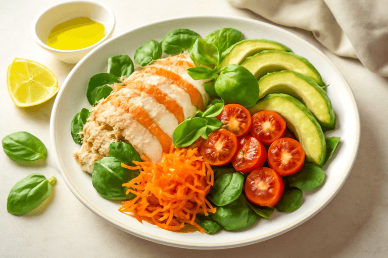 Färgstark Kycklingsallad med Quinoa & Avokado