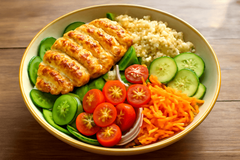 Färgglad Kycklingsallad för Viktminskning