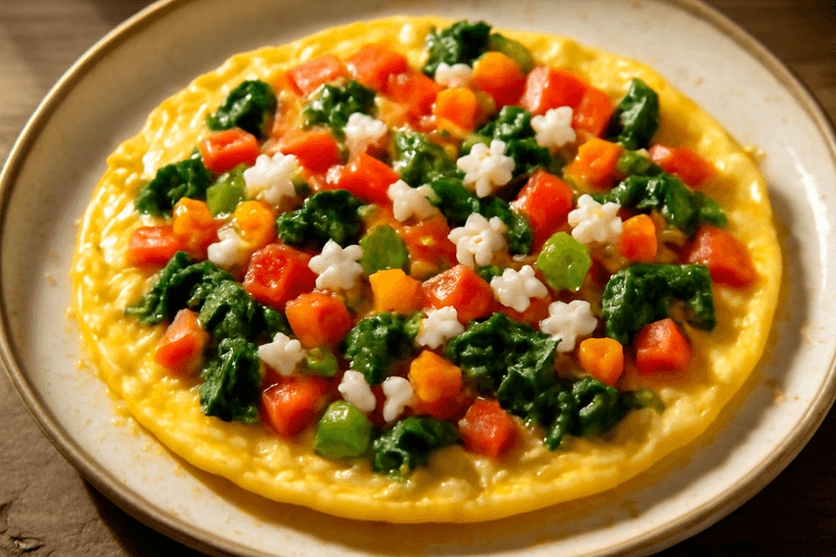 أومليت الخضار الصحي المحمّس