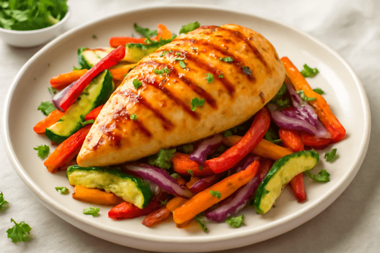 Pollo al Limón con Verduras Asadas