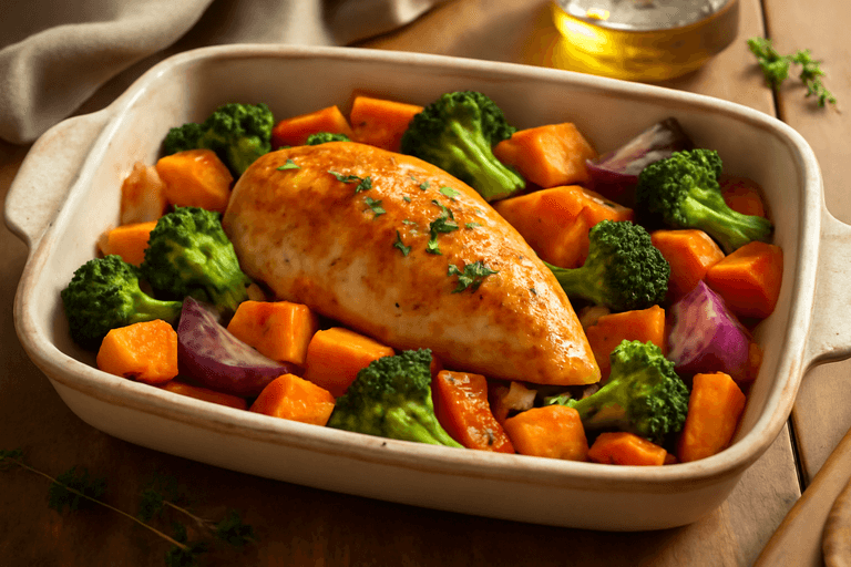 Poulet rôti aux légumes de saison santé