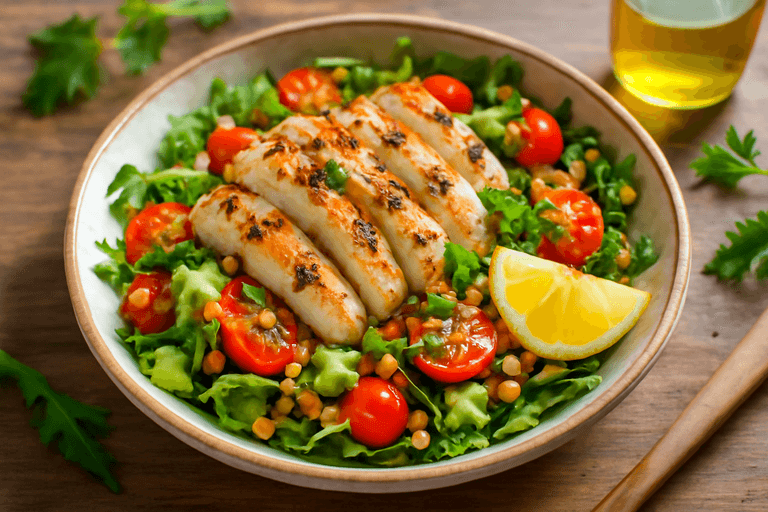 Salade de Poulet Grillé aux Légumes Croquants