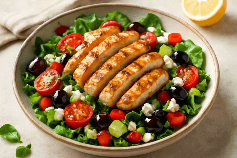 Classic Mediterranean Chicken Salad Bowl