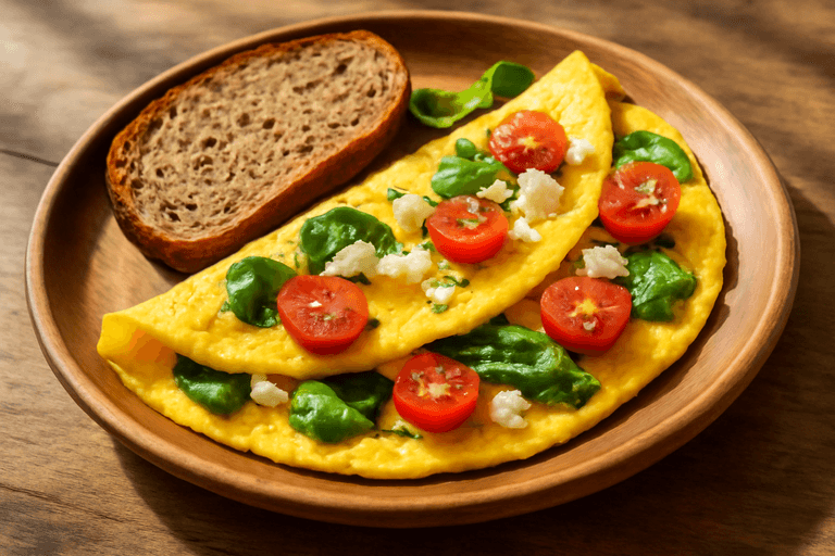 Proteinrik klassisk frukostomelett