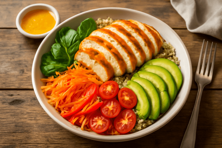 Kyckling- & Quinoasallad med Fräsch Citrusdressing