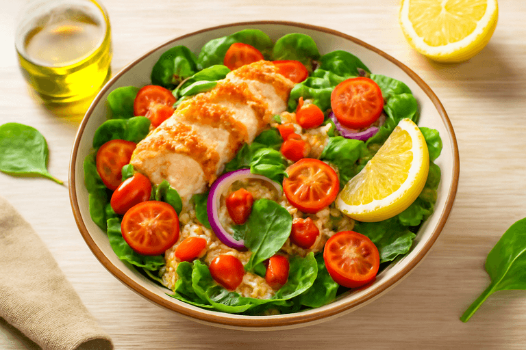 Färgglad Kycklingsallad med Quinoa & Citron