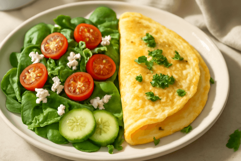 Lätt Proteinrik Omelettsallad