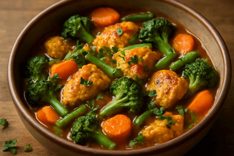 Kyckling- och grönsaksgryta med doft av örter