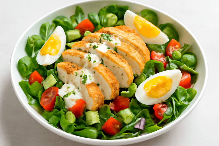 Lekka Sałatka z Kurczakiem i Warzywami Klasycznymi