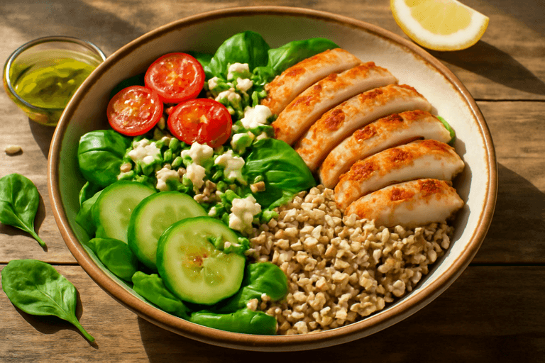 Klassisk Kycklingsallad med Fullkornsbulgur