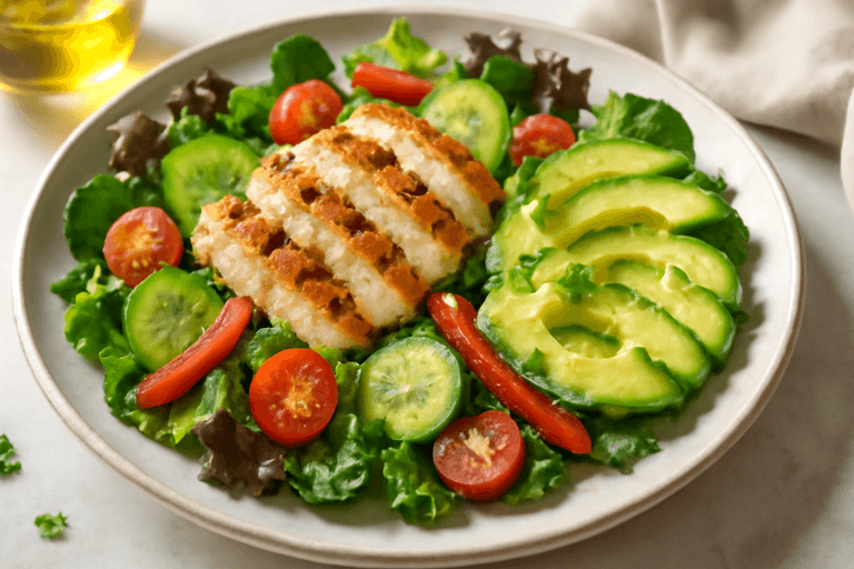 Klasyczna Sałatka Z Kurczakiem i Awokado