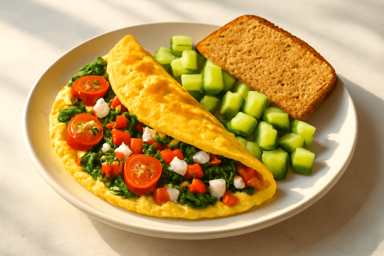 Energizing Mediterranean Veggie Omelette
