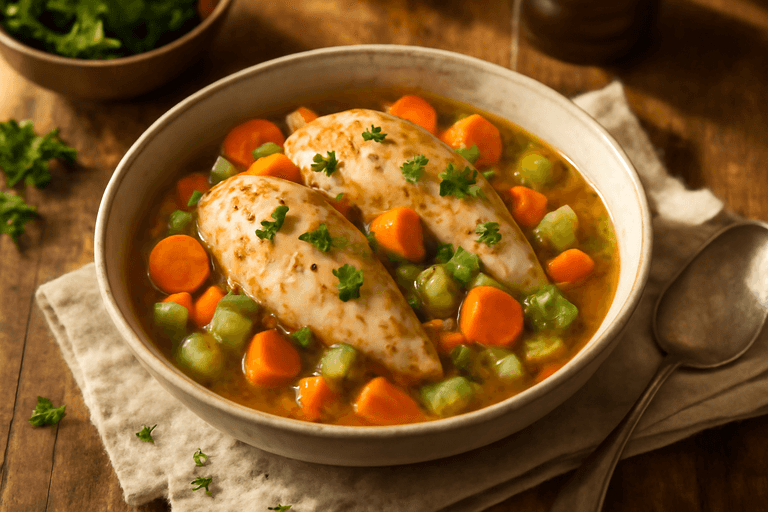 Lätt kycklinggryta med rotfrukter