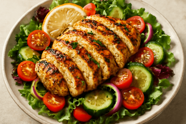 Grilled Lemon Herb Chicken Salad