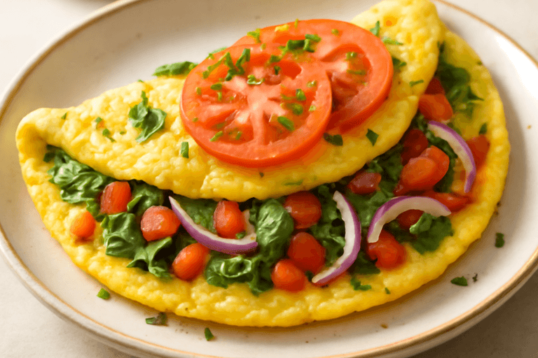 Proteinrik ägg- och grönsaksomelett